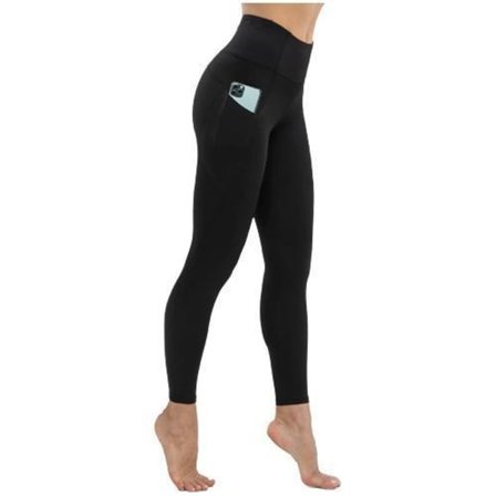 Leggings med Hög Midja och Fickor Svart