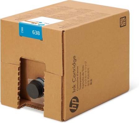 HP 638 10L Cyan Stitch Ink Cartridge