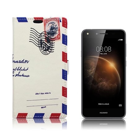 Huawei Y6II Compact läderfodral - Retro brev