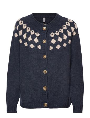 Cuanwar Cardigan Stickad Tröja Cardigan Svart Culture