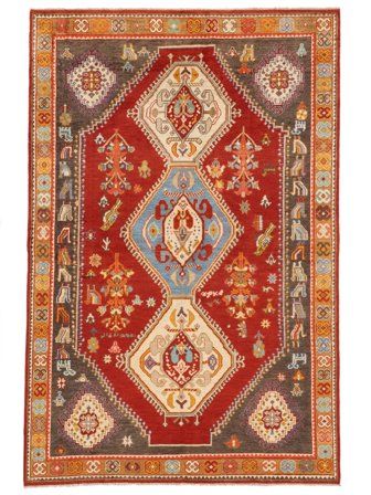 Handknuten Kazak Fine 171X257 Ullmatta Brun/Mörkröd