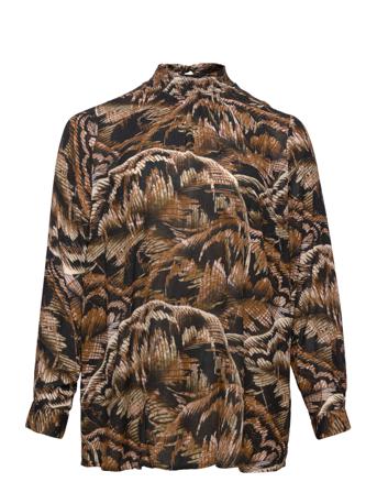 Kcerin Ami Blouse Brown Kaffe Curve