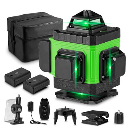 YOFIDRA 4D 16 Linjer Lasernivå 360° Automatisk Nivelleringsverktyg Omnidirektionell Golv- och Väggnivåmaskin