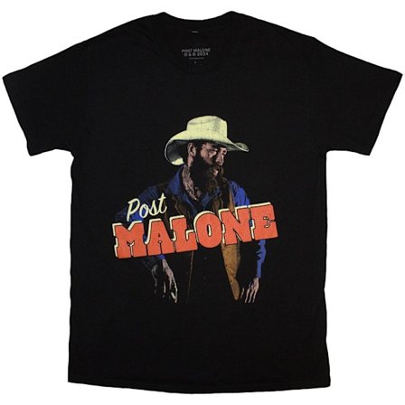 Post Malone Unisex Vuxen Cowboy T-Shirt M Svart