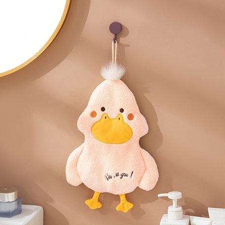 Hi Hi Duck Mikrofiberhandduk - Superabsorberande, Mjuk & Plyschig Kök- & Badrumshandduk med Söt Anka Design