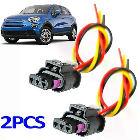 2x Sopii Fiat 500L 500x Fiorino Panda Qubo Tipo Doblo Ducato 3-nastainen pysäköintitutkan anturin pistokeliitin 4F0973703 [DB]