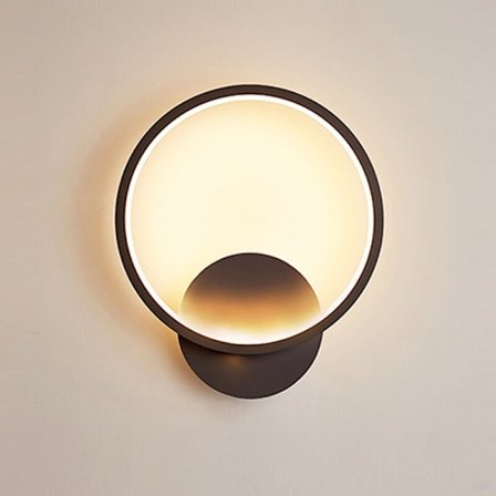 13W LED Inomhus Vägglampa Rund Vägglampa Svart Varm Vit? 3000K Modern för Sovrum Vardagsrum Trappor Hall AC 220V