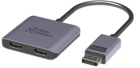 MicroConnect DisplayPort to 2x HDMI female