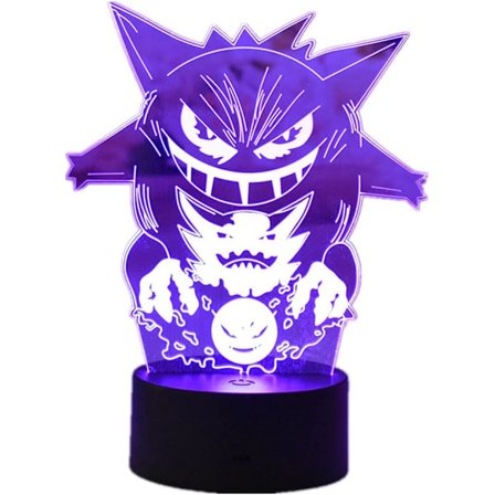Tegnet Elf Gengar Natlampe 3D Illusion LED Lys Børn