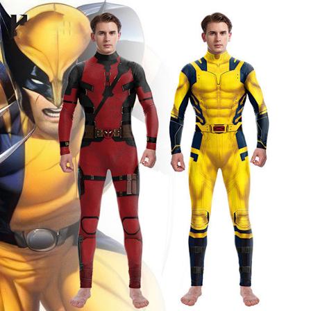 Wolverine-asu Miehille ja Pojille Super Sankari Jumpsuit Halloween Cosplay Bodysuit Punainen L