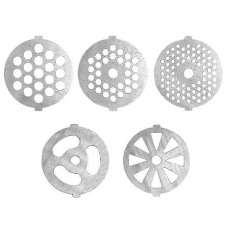 5 Delars Rostfria Köttkvarnsplattor Skivor För Matberedare Och Köttkvarnsmaskiner Delar - B (FMY)