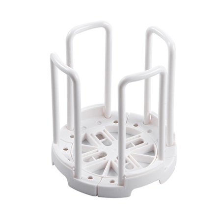 Uttrekkbart plastbollestativ Enkel drenering Oppbevaring for kjøkken Hvit