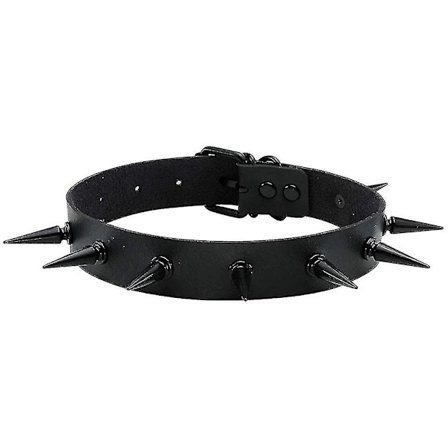 Gotisk Punk Halskjede Pigget Krage Choker Og Metall Pigg Armbånd Bred Rem