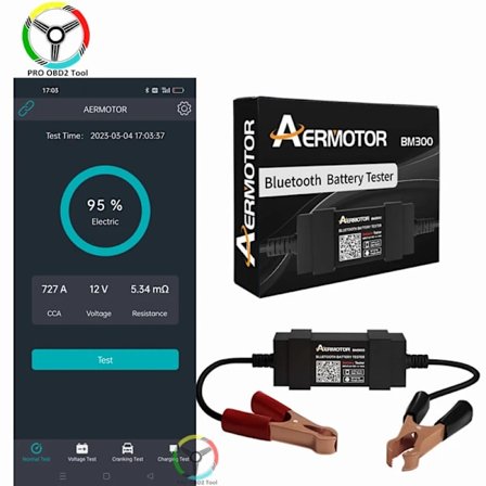 Vgate Bilbatteritester Bluetooth 4.0 12V Batteriassistent Bilbatterianalysator Test For Android IOS Telefon