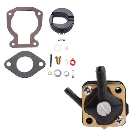 1 st bränslepump kompatibel med Johnson Evinrude 6-15hk motor & 1 set förgasarreparationsats med flottör 4-15 Ps