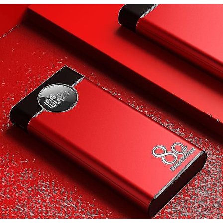 80000mah bærbar powerbank med LED-lys digital strømforsyning