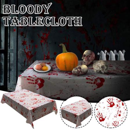 130x260cm Halloween Bloody Handprint Cover Festdekor
