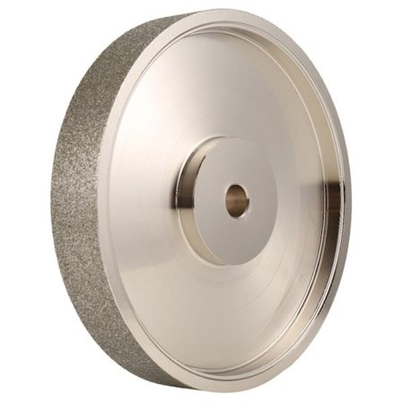 CBN Slibeskive, 6 tommer diameter x 1 tomme bred, med 1/2 tomme dorn, diamantbelagt til HSS-slibning, 80 korn