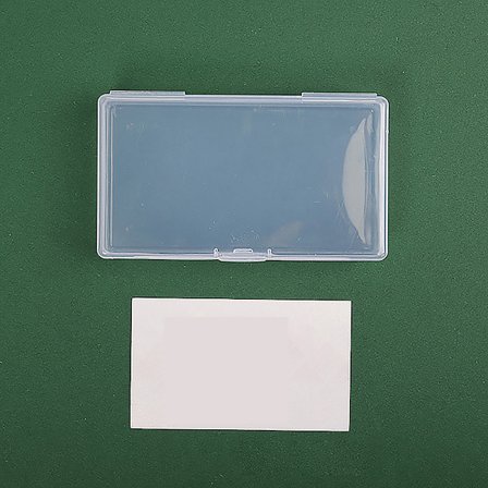 Transparent plastförvaringslåda Organizer Stickers Box Desktop