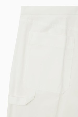 COS Women's Pantalón De Pernera Ancha Con Bordado Inglés in Blanco