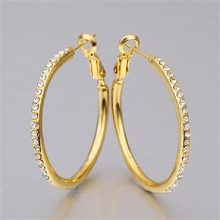 18K GULT GULD CREOLE ÖRHÄNGE