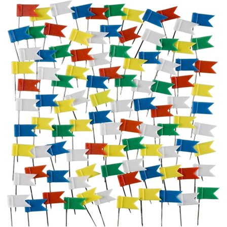 Flag Pins, 100 stk. Kort Flag Push Pins Dekorative Flag Push Pins