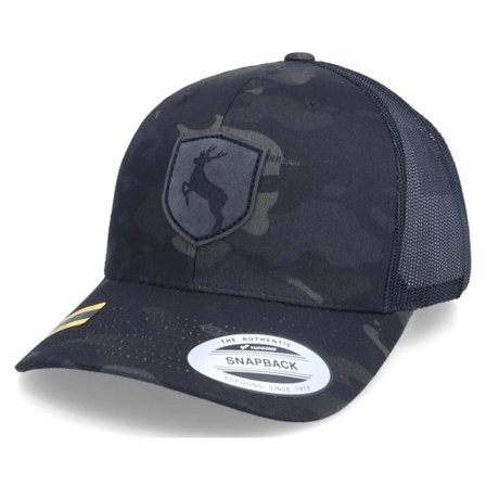 Hunter - Camo trucker Keps - Deer Emblem Patch Multicam Black Camo Trucker @ Hatstore
