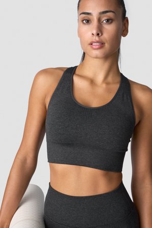 Soft Seamless Sports Bra Graphite Melange