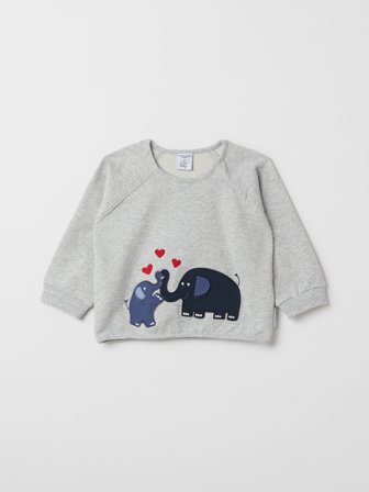 Polarn O. Pyret Sweatshirt - 50 - barnkläder - grey