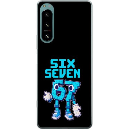 Kompatibelt Mobilskal till Sony Sony Xperia 5 IV Cyberpunkporträtt av en kvinna med färgat hår och futuristiska detaljer, neonaccentuerad digital i