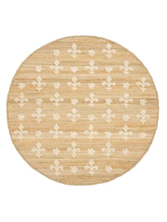 Indoor/Outdoor Rug Lilja Beige/Natural White Round Small