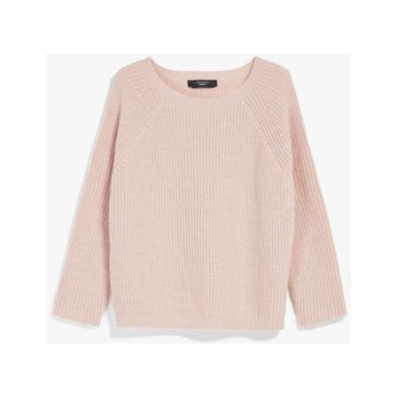 Max Mara Weekend Round-neck Strik Pink, Dame Striktrøjer, Størrelse: L