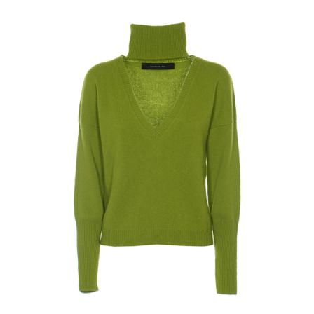 Federica Tosi, Federica Tosi Sweaters Green Zielony, Kobieta, Rozmiar: 2XS