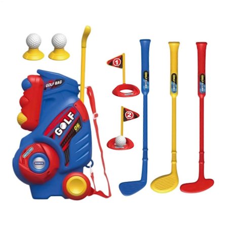 Golf for børn | Interaktivt golfsæt til børn, indendørs udendørs læringslegetøj, blå haveplænegave til jul (sh)