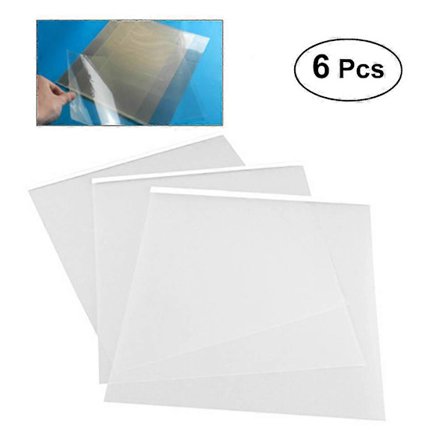 6 stk. A4 Transparent Ink Jet Selvklebende Film Vanntett Inkjet Transparens Silketrykkfilm