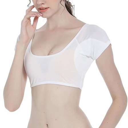 Svetteabsorberende trøye med polstring for armhuler HVIT XL hvit XL[XJ]