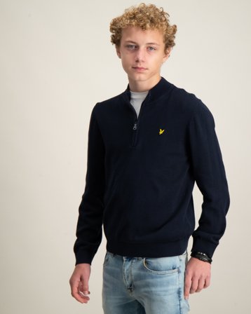 Lyle & Scott 1/4 Zip Jumper Blå Genser Gutt - Kids Brand Store