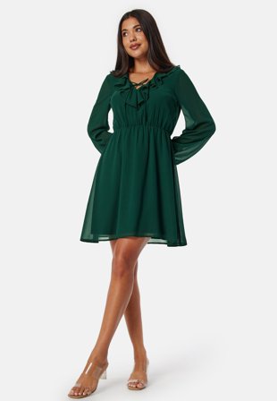 BUBBLEROOM V-neck Short Frill Dress Klær