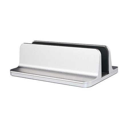Silver Vertikal Laptop Stativ, Justerbar Aluminium Laptop Stativ D