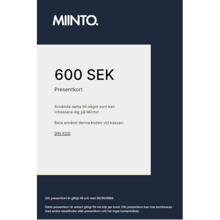 Miinto Gift Cards - Accessoarer - Vit - Unisex - Storlek: One Size, unisex, Storlek: ONE SIZE