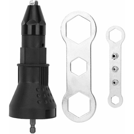 Elektrisk popnittepistol, professionel popnittepistol trådløs elektrisk boremaskine nitning adapter, popnittepistol møtrik sæt kit designet til nitter