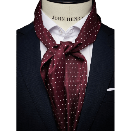 John Henric Silk Scarf Dot Halsdukar & scarves Herr Röd ONESIZE