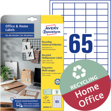 Avery Universalmerke hvit