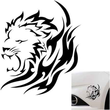 Bildekaler, Lejonhuvud Bildekal Lejon Bildekaler Bilhuv Dekaler Bil Konst Väggdekal, Husbil, Skoter, Motorcykel