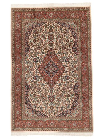 Medallion Sarouk Fine Rug 200X305 Wool