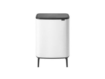 BRABANTIA Papperskorg Bo Touch Bin HI 2x30L Vit - Lyreco - Städ och hygien - Avfallshantering och källsortering - Papperskorgar