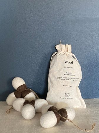 UND Ullfilt Nøtter Snø 3stk