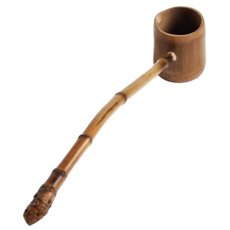 Bambus Vandskovl med Langt Håndtag til Bad, Haveskovl til Te-ceremoni, Badeværelse, Sauna, 5 x 7 x