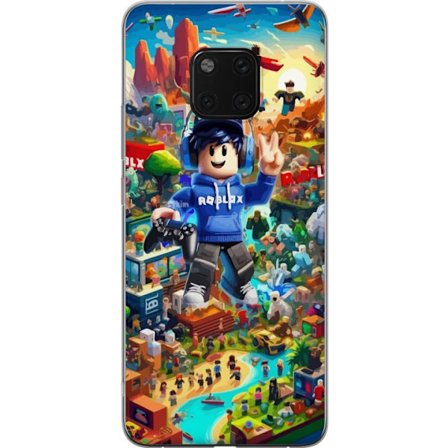 Kompatibel Mobilcover til Huawei Huawei Mate 20 Pro Stor detaljeret Roblox verden fyldt med figurer, eventyr og farverige omgivelser perfekt til legen