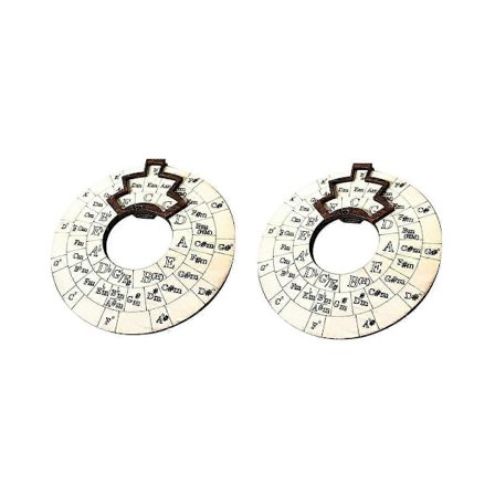 Kvintcirkel Hjul, Træ Kvintcirkel, Musik Akkord Hjul, Træ Melodi Værktøj, Akkord Hjul fo